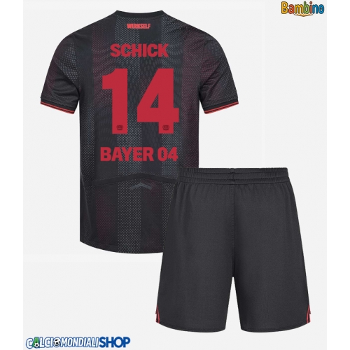 Maglie da calcio Bayer Leverkusen Patrik Schick #14 Prima Maglia Bambino 2025-26 Manica Corta + Pantaloni corti)